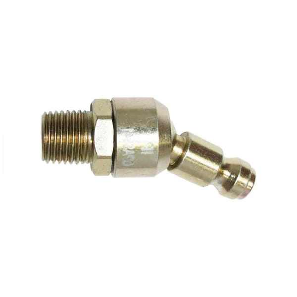 Interstate Pneumatics Quick Connect Plug, Automotive, Swivel, 1/4 in x 1/4 in MNPT, Steel, PK50 CPAS441-50K - main
